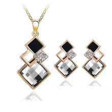 Geometry square jewelry set of wedding jewelry sets