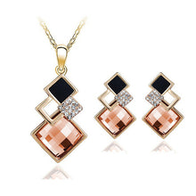 Geometry square jewelry set of wedding jewelry sets