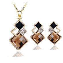 Geometry square jewelry set of wedding jewelry sets