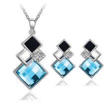 Geometry square jewelry set of wedding jewelry sets