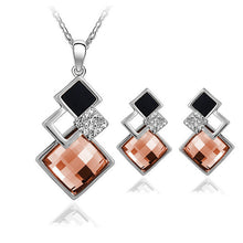 Geometry square jewelry set of wedding jewelry sets