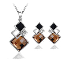 Geometry square jewelry set of wedding jewelry sets