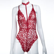 Sexy Halter Mesh See Through Lace Women Bodysuits