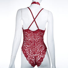 Sexy Halter Mesh See Through Lace Women Bodysuits