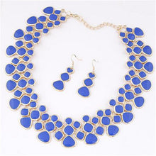 Jewelry Set Metal Choker Necklace With Earring
