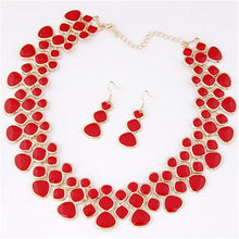 Jewelry Set Metal Choker Necklace With Earring