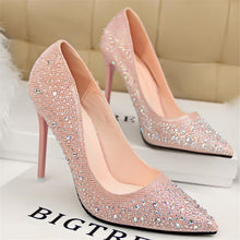 Sexy Women Silver Rhinestone Wedding Shoes Platform Pumps