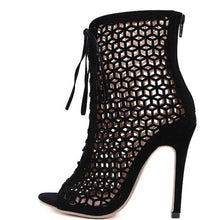 Summer Sandals Gladiator High Heels Women Sexy Front Open Cross Strap Stilettos Pumps