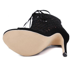 Summer Sandals Gladiator High Heels Women Sexy Front Open Cross Strap Stilettos Pumps