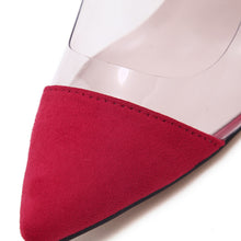 M Transparent High Heel Shoes Red Vintage Style Women Shoes High Heels