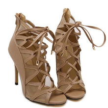 High Heels Sandals Women Sexy Stiletto Sandal Fashion Open Toe Lace Up Pumps Shoes Woman Boots