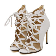 High Heels Sandals Women Sexy Stiletto Sandal Fashion Open Toe Lace Up Pumps Shoes Woman Boots