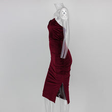 Sexy Off The Shoulder Strapless Bodycon Midi Dress Casual Velvet Dress