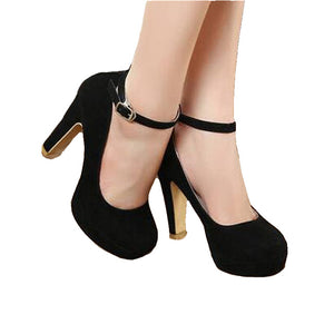 Pumps autumn thick heel shoes