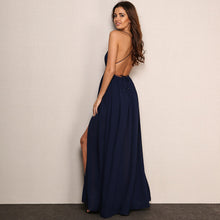 Maxi Dress Women Sexy Backless Evening Party Dresses