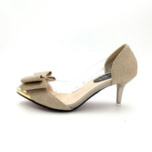 bow-knot Kitten Heels Fashion Glitter high heels Stilettos Shallow Pointed Toe Pumps