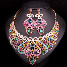 welry Sets Wedding Necklace Earring set For Brides bridesmaid Party Accessories Crystal Decoration women