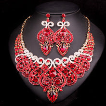 welry Sets Wedding Necklace Earring set For Brides bridesmaid Party Accessories Crystal Decoration women
