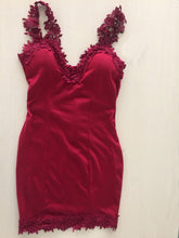 Sexy V Neck Sleeveless Vestidos 2017 Mini Red/ Black Lace Hollow Out Party Bandage Dress