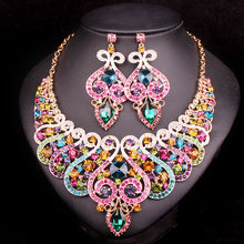 welry Sets Wedding Necklace Earring set For Brides bridesmaid Party Accessories Crystal Decoration women
