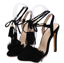 Sexy Stiletto pumps Women Fringe High Heels Sandals Party Wedding Shoes Woman