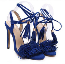 Sexy Stiletto pumps Women Fringe High Heels Sandals Party Wedding Shoes Woman