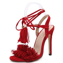 Sexy Stiletto pumps Women Fringe High Heels Sandals Party Wedding Shoes Woman