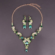 Fashion Crystal Wedding Jewelry Sets For Bride Party Costume Accessories Bridal Decorations Necklace Earring Jewellery for Women