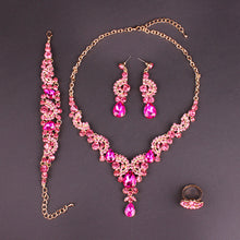 Fashion Crystal Wedding Jewelry Sets For Bride Party Costume Accessories Bridal Decorations Necklace Earring Jewellery for Women