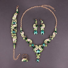 Fashion Crystal Wedding Jewelry Sets For Bride Party Costume Accessories Bridal Decorations Necklace Earring Jewellery for Women
