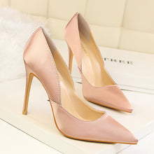 imple women pumps Silk Shallow mouth Pointed Sexy