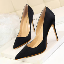 imple women pumps Silk Shallow mouth Pointed Sexy