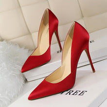 imple women pumps Silk Shallow mouth Pointed Sexy