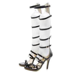 Sexy Buckle High Heels Clubwear Party Stiletto Shoes Gladiator Sandals