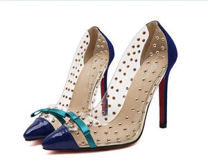 Transparencies High Heels Brand Shoes Pointed Toe Women Pumps