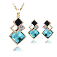 Geometry square jewelry set of wedding jewelry sets